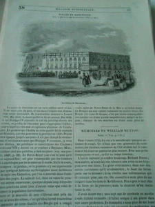 Palais de Barcelone Gravure Old Print 1839 - Picture 1 of 1