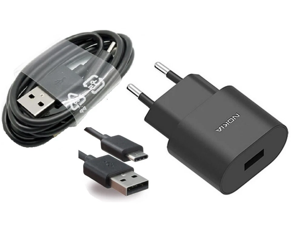 Original Nokia Schnellladegerät AD-18WE + USB-C Kabel Qualcomm Quick Charge 3.0 - Bild 1 von 1