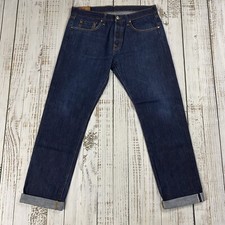 J.BRAND MENS TYLER PERFECT SLIM SELVAGE DENIM DARK WASH RAW BUTTON FLY USA SZ 36