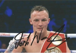 BOXING: JOSH WARRINGTON 'THE LEEDS WARRIOR' SIGNED 6x4 ACTION PHOTO+COA - Picture 1 of 1