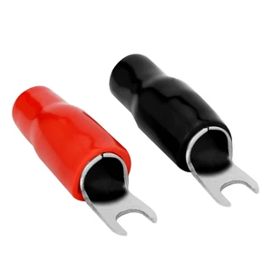 20pcs Barrier Spade Fork Terminal Connector 4 GA AWG Gauge Crimp ... - Imagen 1 de 11