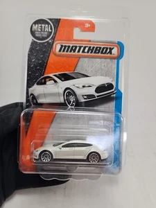 Matchbox Tesla Model S White Diecast 26/125 with Protector  - Picture 1 of 10
