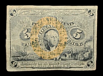 1863-1867 5 Cent 2nd Issue Fractional Currency - F - Image 1 of 2