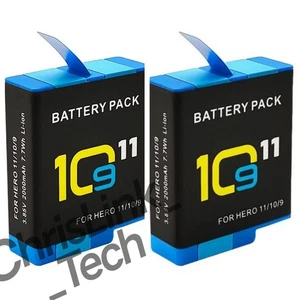 NEW 2000mAh Battery 2-Pack Replacement for GoPro HERO10 /9/11 Black AHDBT-901 - Picture 1 of 6