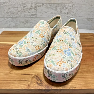 Keds x Rifle Paper Co Floral Slip On Platform Shoes Sz 9.5 W - NEW - Image 1 of 4