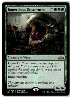 MTG Foil Impervious Greatwurm - Buy-A-Box Promos Moderately Played English - Image 1 of 2