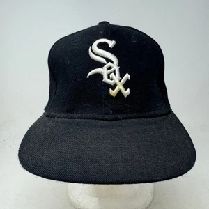Chicago White Sox Hat New Era 5950 Pro Model Men's 7 3/8 Wool Black - Picture 1 of 8