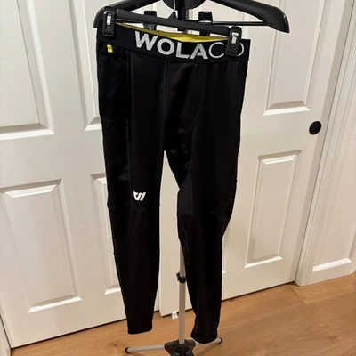 WOLACO Compression Pants Men's Black Athletic Made in USA Large Performance - Image 1 of 4