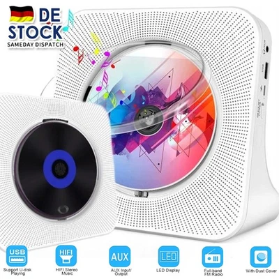 Tragbarer CD Player Bluetooth eingebauten HiFi Lautsprechern Desktop-CD-Player - Bild 1 von 4