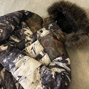 Superdry SD Explorer Parka Jacket Coat Contrast CAMO Textured Wood Mens Large - Picture 1 of 24