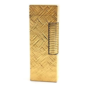 Encendedor de gas Dunhill Roller dorado sin caja encendido confirmado muy bueno de JAPÓN - Imagen 1 de 7
