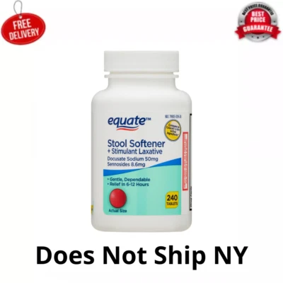 Equate Stool Softener Plus Stimulant Laxative Tablets for Constipation, 240Count - Imagem 1 de 4