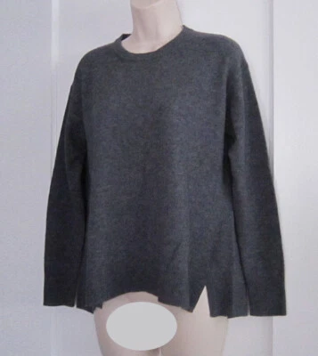 Muji Wool Yak Blend Drop Shoulders Side Slits Relaxed Sweater in Gray Size XS - Image 1 of 4