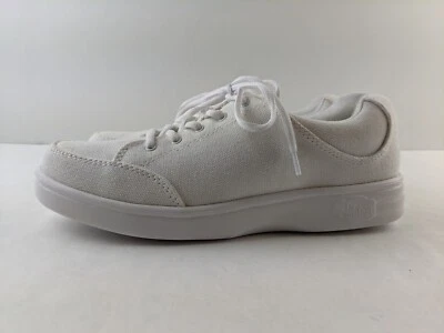 NEW Dr Comfort Riley Women US 9.5 M White Canvas Lace Up Sneaker Orthopedic - Image 1 of 4