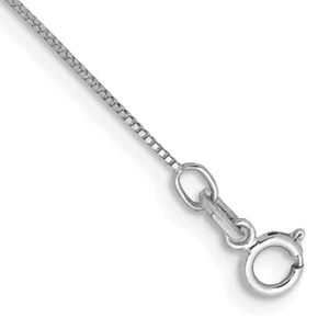 Pulsera tobillera caja de oro blanco 14K de 10 pulgadas,5 mm - Imagen 1 de 3