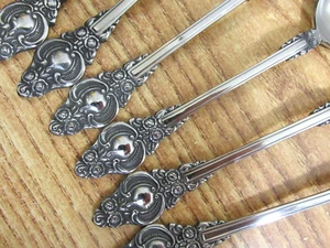 SUPREME CUTLERY STAINLESS JAPAN FLATWARE SPOONS LOT OF 16 FLORAL ORNATE - Picture 1 of 7