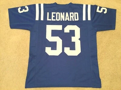 UNSIGNED CUSTOM Sewn Stitched Darius Leonard Blue Jersey - M, L, XL, 2XL - Image 1 of 2