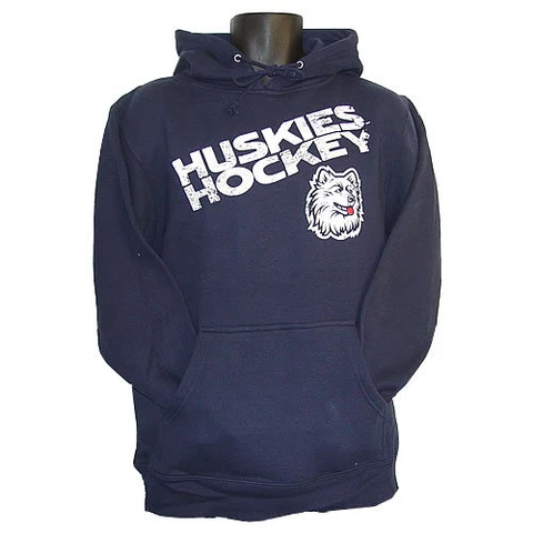 UConn Huskies Hockey Angle Blue Hooded Sweatshirt - XLarge Cover
