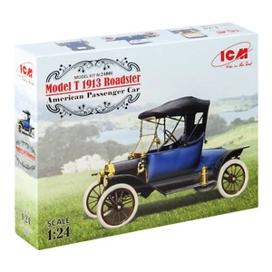 American Passenger Car Model T 1913 Roadster Scale Plastic Model 1/24 ICM 24001  - Picture 1 of 13