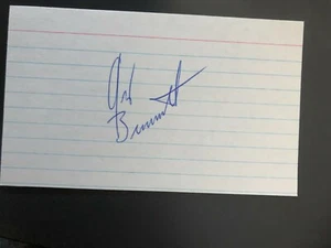 San Francisco Giants GREG BRUMMETT autographed 3x5 Index Card - Picture 1 of 1
