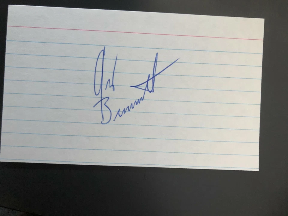 San Francisco Giants GREG BRUMMETT autographed 3x5 Index Card - Image 1 of 1