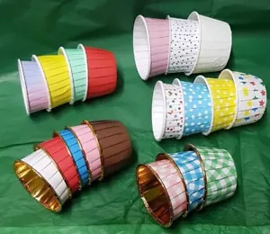 12/24xPleated Baking Cases Cupcake Muffin 19 Colours/Designs *MORE New Stock In* - Picture 1 of 43