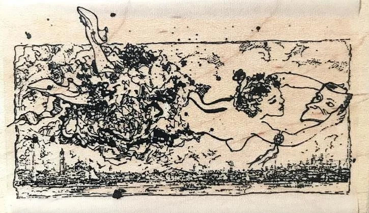 Nuevo sello de goma Stampington & Co. LaDONNA femenino wd mntd envío gratuito a EE. UU. Foto 1 de 1