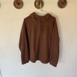 Old Navy Brown Fleece Hoodie Sweatshirt Size XL - Picture 1 of 6