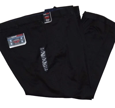 NWT BIG Dress Pants Roundtree Yorke 58x32 Classic Fit Stretch Pleated Black - Image 1 of 4
