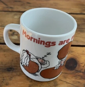 Vintage Dunkin Donuts Keramik Kaffeebecher "Mornings Are Made For Munchkins" 1990 - Bild 1 von 11