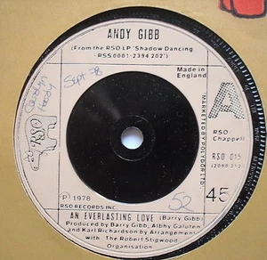 ANDY GIBB - An Everlasting Love - Excellent Condition 7" Single RSO 015 - Picture 1 of 1