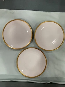 LHS Lorenz Hutschenreuther Selb Brot Butter Teller (3) Gold verkrustet Bayern - Bild 1 von 3