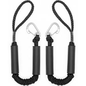 2 PK Bungee Dock Lines for Boats 2FT with 316 Stainless Clip Boat Accessories... - Afbeelding 1 van 8