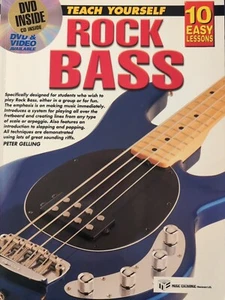 TEACH YOURSELF ROCK BASS BY PETER GELLING - with DVD + CD - MUSIC EXCHANGE - VGC - Picture 1 of 2