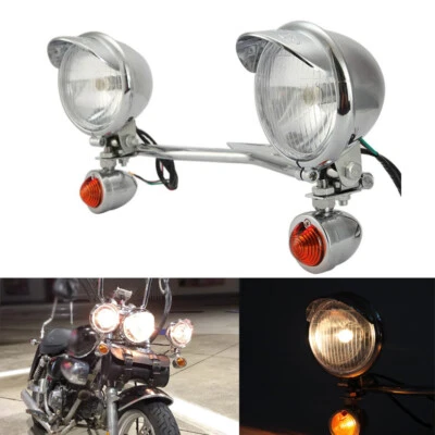 Kit de barra de luz de señales de giro de paso para Honda Shadow ACE 750 1100 VT1100C cromada Foto 1 de 4