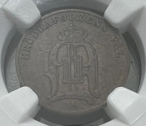 1878 Sweden 1 Ore Short Legend Copper Coin NGC VF35BN - Picture 1 of 4