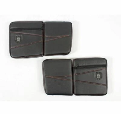 Pro Armor Stock Rear Door Knee Storage Pads Black / Orange Polaris RZR XP 4 1000 - Image 1 of 2