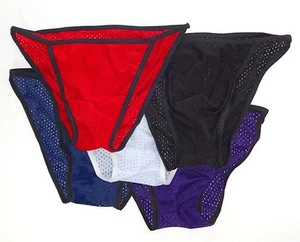 K3425 K342 Men's String Bikini Contoured Pouch Airy Sporty Eyelet - Picture 1 of 1