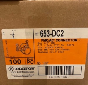 Bridgeport 653-DC2 1/2" FMC/AC STECKDOSE MIT 100 - Bild 1 von 1