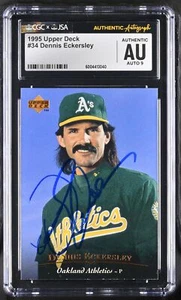 1995 Upper Deck #34 Dennis Eckersley Autograph CGC AU x JSA 9 - Picture 1 of 2