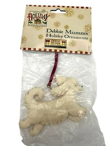Kurt S. Adler Debbie Mumm’s White Dog Puppy Resin Holiday Ornament New - Picture 1 of 6