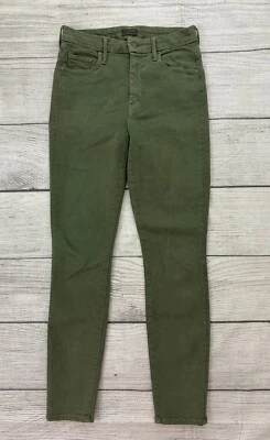 Pantalones de mezclilla elásticos Mother High Waisted Looker tobillo para mujer 26 oliva oscuro segunda oportunidad Foto 1 de 4