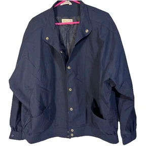 Nordstrom's Women's Jacket Navy Snap Up Lined Bomber Style Size 18 XL Fall    J - Picture 1 of 12