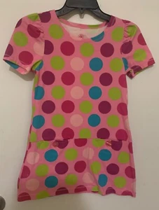 J. Khaki girls size medium pink dress with polka dots - Picture 1 of 1