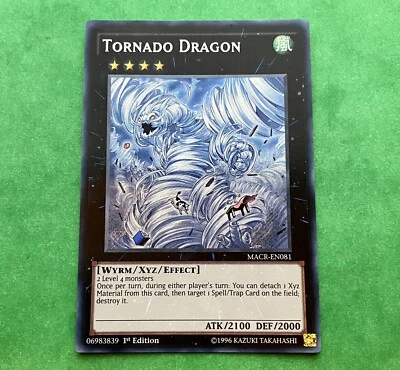 Yu-Gi-Oh! Tornado Dragon MACR-EN081 Secret Rare 1st Edition Nr Mint - Image 1 of 3