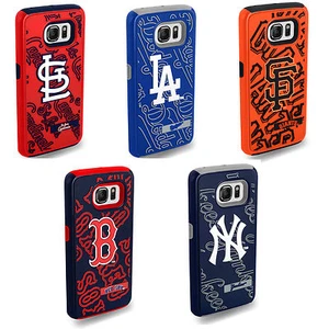 Official MLB Dual Layer Hybrid Cover Case for Samsung Galaxy S6 Edge - Team Fan - Picture 1 of 8