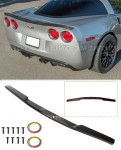 Real CARBON FIBER Trunk Wing Rear Spoiler For 05-13 Corvette C6 Z06 ZR1 Style - Picture 1 of 15