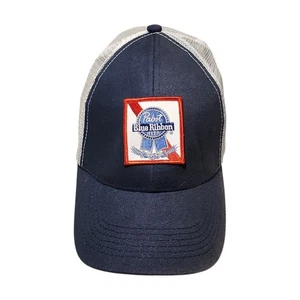 Pabst Blue Ribbon Beer Snapback Trucker Hat Cap Baseball Style Mesh New No Tags - Picture 1 of 8
