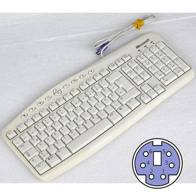 VINTAGE MICROSOFT PS/2 TASTATUR RT2300 X801384-113 DEUTSCH QWERTZ ZIFFERN M1287 - Bild 1 von 3