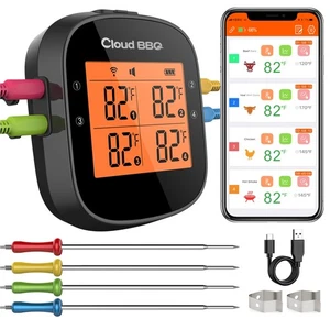 500FT Digital Meat Thermometer with Multy Probes Bluetooth for Smoker Grillin... - Picture 1 of 9